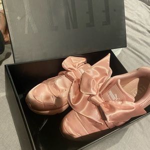 Puma Fenty pink bow sneakers